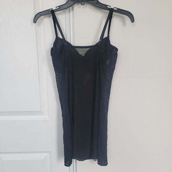 Fredericks of Hollywood Black Teddy Slip Lace Medium Nightie Grunge Whimsygoth - Picture 2 of 16